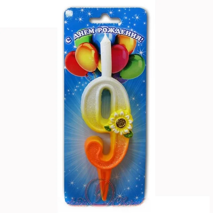 Свеча тортовая "Солнечные"  9 /1 шт/