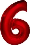 К 25 Цифра "6" красный / 1 шт. / Китай
