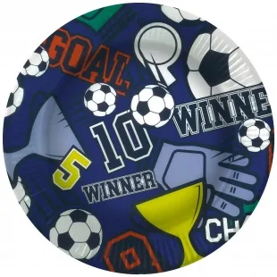 Тарелки (18 см) Футбол, Синий, 6 шт.