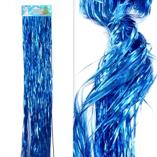 Гирлянда Дождик, Синий, 15*200 см, 1 шт.