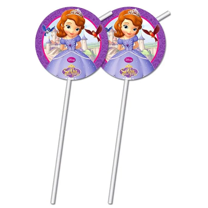 Трубочки коктейльные "Принцесса София" / Sofia Pearl of The Sea 7*24,5 см 6 шт.