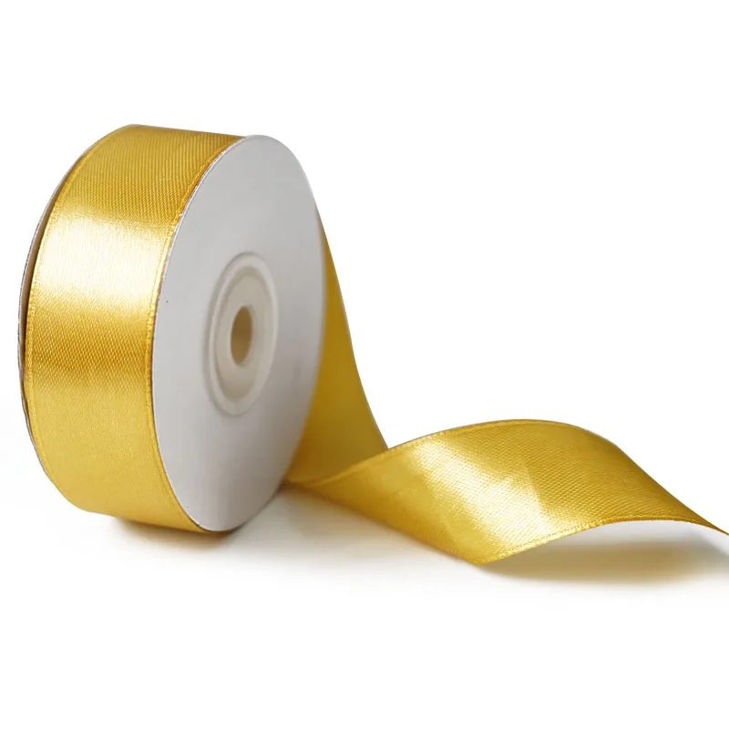 Лента Атлас Золото / 25 мм * 22,85 м (Китай)