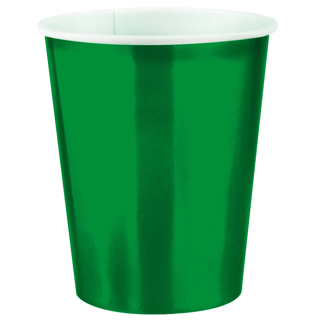 Стаканы (250 мл) Зеленый, Металлик, 6 шт.