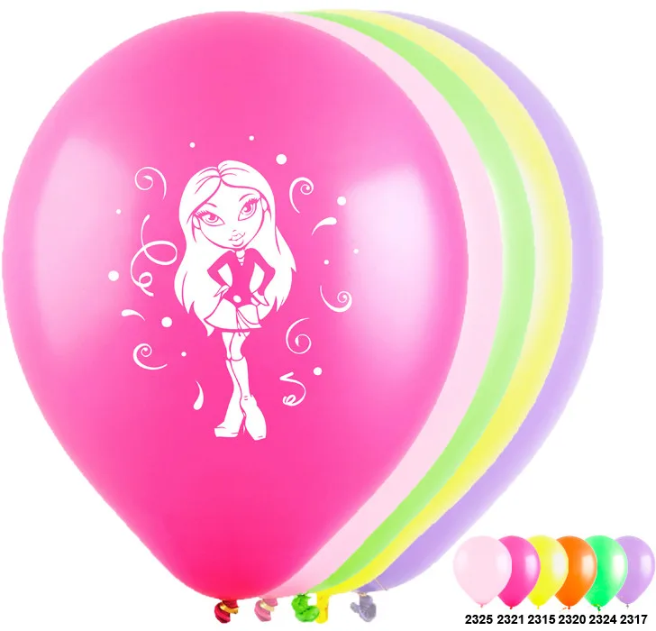 Т 12" Куклы  (5 дизайнов) Ассорти Пастель 2 ст. / уп. 100 шт. / Турция