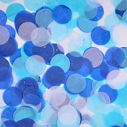 Конфетти тишью, Круги, Голубой микс, бумага, 7 гр.