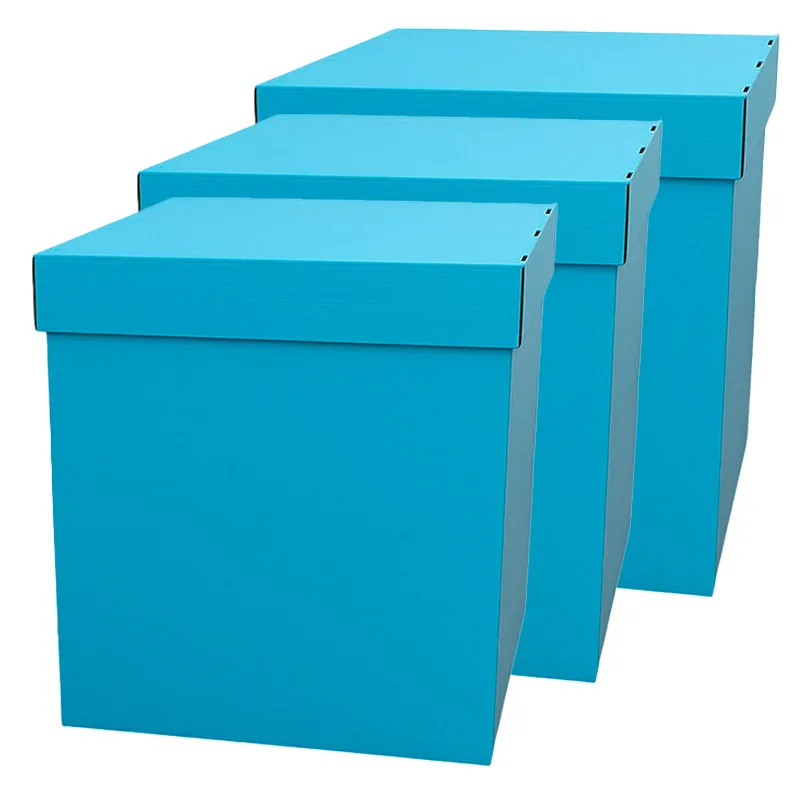 Коробка для надутых шаров Голубой яркий 70*70*70 см./1 шт./