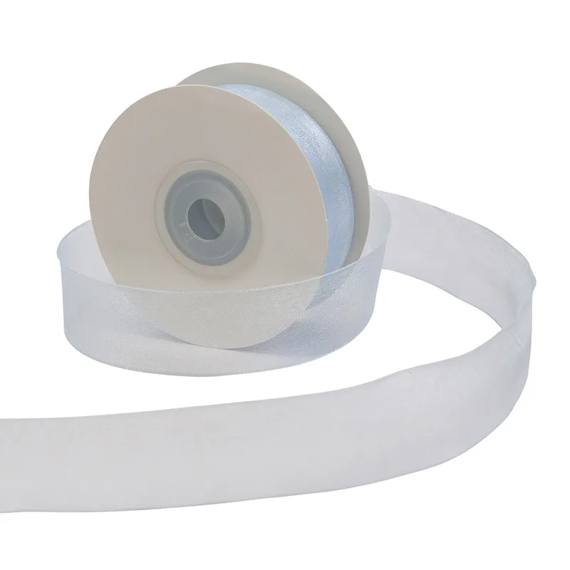 Лента органза (2,5 см*22,85 м) Светло-голубой, 1 шт.