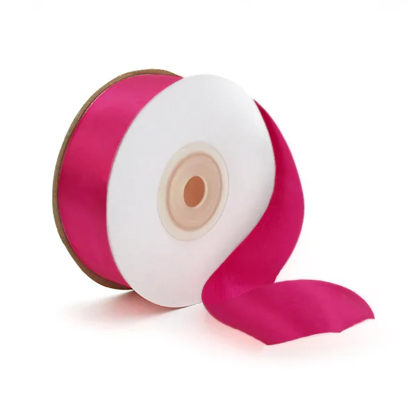 Лента Атлас Ярко-розовый/7 мм * 22,85 м (Китай)