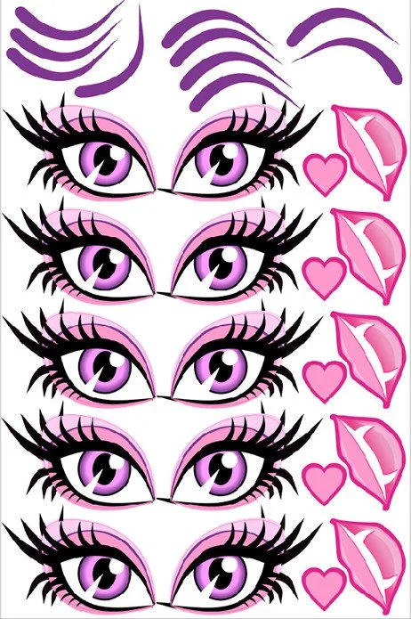 Наклейки "Монстр Лаура"/5 компл. на листе/ 1 шт./(Россия)