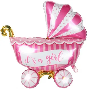 F 35''/89 см Коляска для девочки, Розовый*, 1 шт. (Китай)