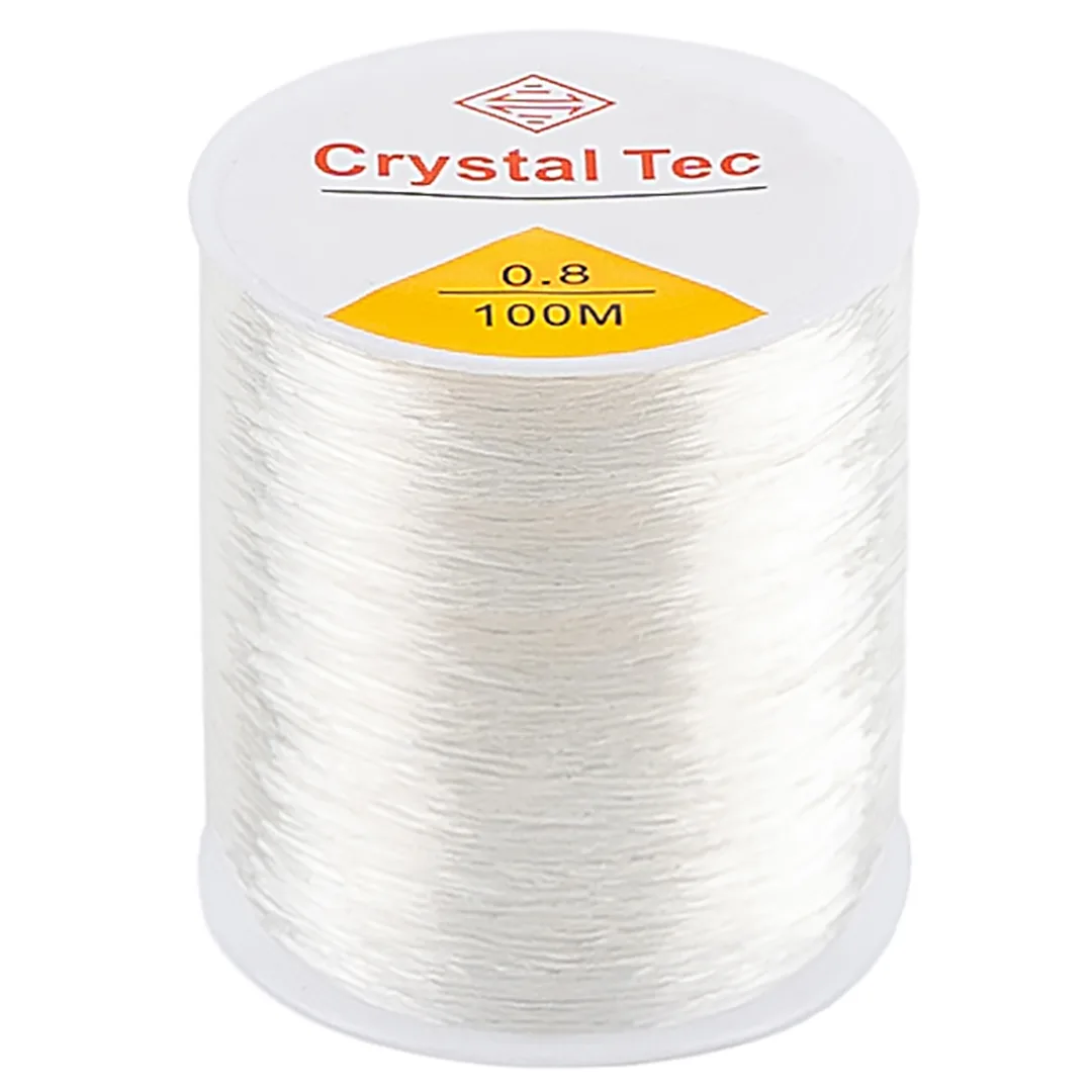 Нить эластичная (резинка) (0,8 мм*100 м) Прозрачный, 1 шт.