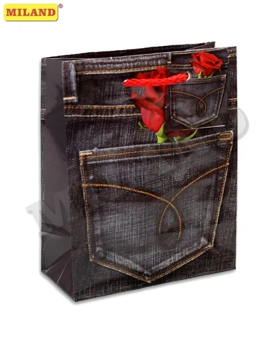Пакет подарочный Роза в кармане(S) 11,5 х 14,5 х 6