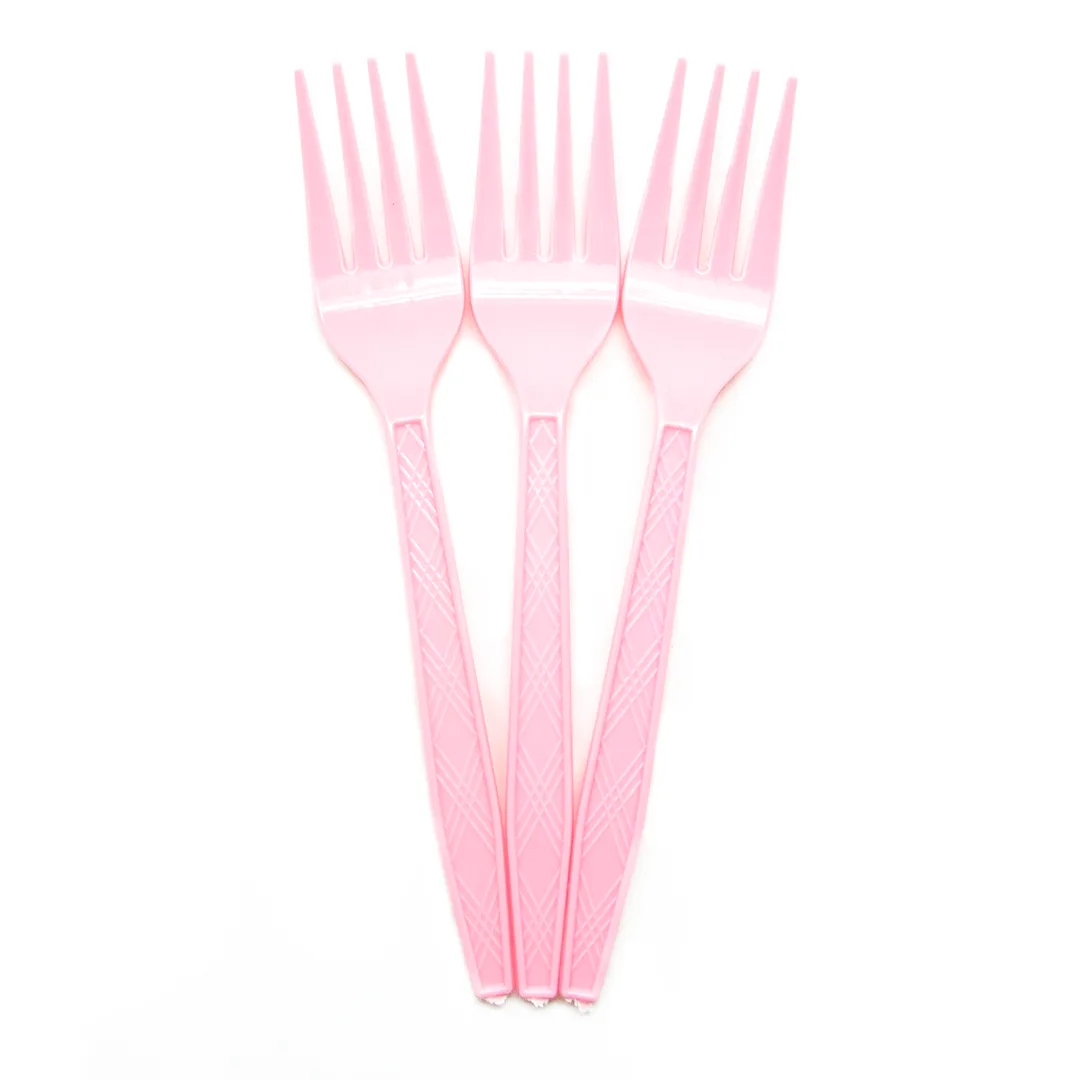 Вилки, Розовый, 15 см, 10 шт.