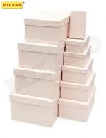 Набор прямоугольных коробок 10 в 1 Ваниль (30.5 х 20 х 13 - 12 х 6.5 х 4 см)