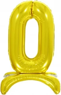 F 32"/81см Цифра "0" , Золото, на подставке, 1 шт. (Китай)