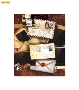 Пакет подарочный Письма (М) 18 х 23 х 10