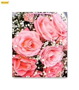 Пакет подарочный Нежные розовые розы (L) 26 х 33 х 14