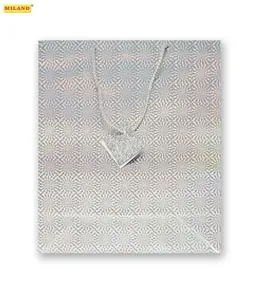 Пакет подарочный Серебристая вспышка (L) 26 х 33 х 14