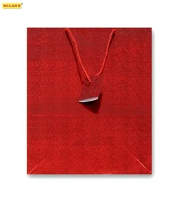 Пакет подарочный Красные точки (L) 26 х 33 х 14