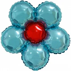 F 17''/43 см Цветок, Голубой, 1 шт.(Китай