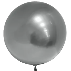 К 18"/46см Сфера 3D , Deco Bubble,Серебро, Хром, 1 шт. (Китай)