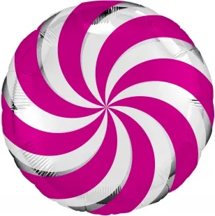 Р 18"/46см Круг, Леденец, Фуше ягодный, 1 шт.   (Россия)