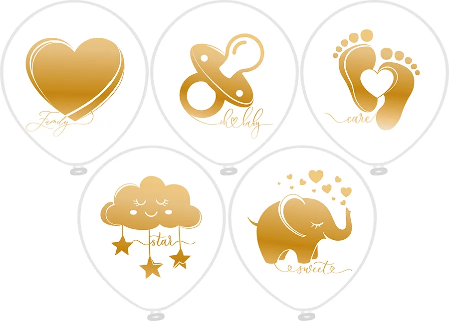 Б 12"/30см Золотой малыш! 5 дизайнов /25 шт./(Таиланд)