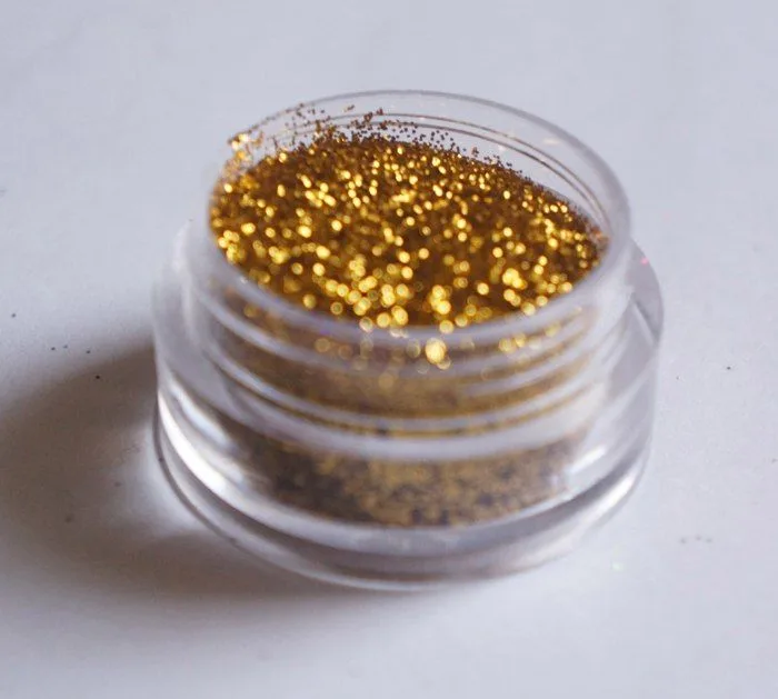Блестки 3 гр.+ баночка Золото