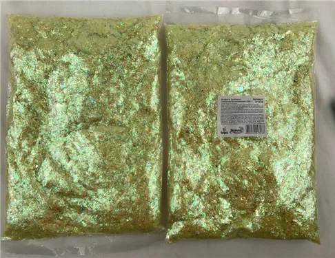 Конфетти Дробленые голографические золотые/ 250 г./(Китай)