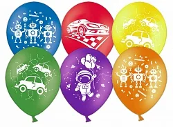 К 12"/30см Для мальчиков, Пастель, Ассорти, 2 ст. / 50 шт.(Китай)