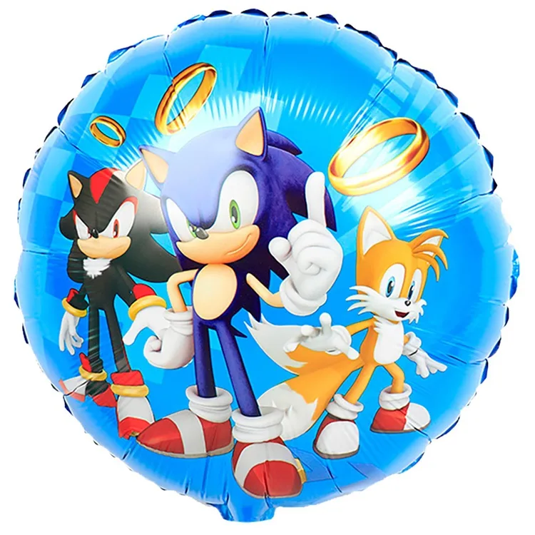 К 18" Круг Ежик Аниме синий и друзья/1 шт./(Китай)