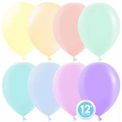 К 12"/30см Макарунс, Ассорти, Пастель, 100 шт. (Китай)