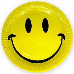 Тарелки Смайл классика, Желтый, 23 см (6 шт.)