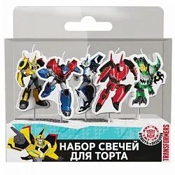 Свечи Трансформеры, 5 шт. с держателями, 7 см.