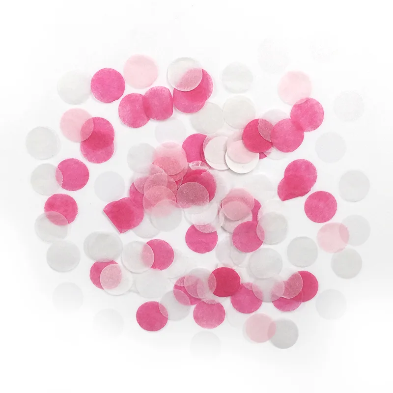 Конфетти Круги, Розовый микс, бумага, 7 гр.