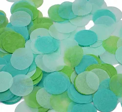 Конфетти Круги, Голубой микс, бумага, 7 гр.