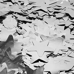 Конфетти фольга, Звезды, Серебро 50 гр.