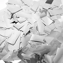 Конфетти фольга, Прямоугольники, Серебро 50 гр.