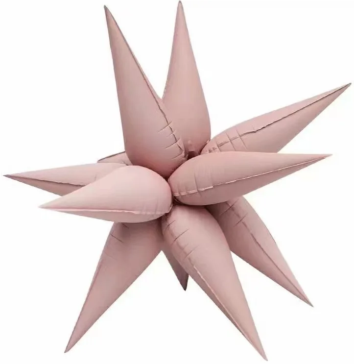 Шар 3D (26''/66 см) Звезда, Составная, Розовый, Сатин, 1 шт. в уп.