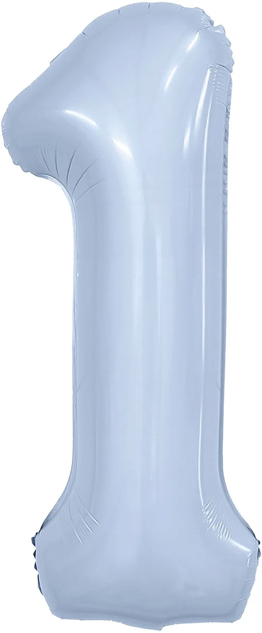 Р 40"/102см Цифра, 1 Slim, Небесный, 1 шт. в уп.(Россия)