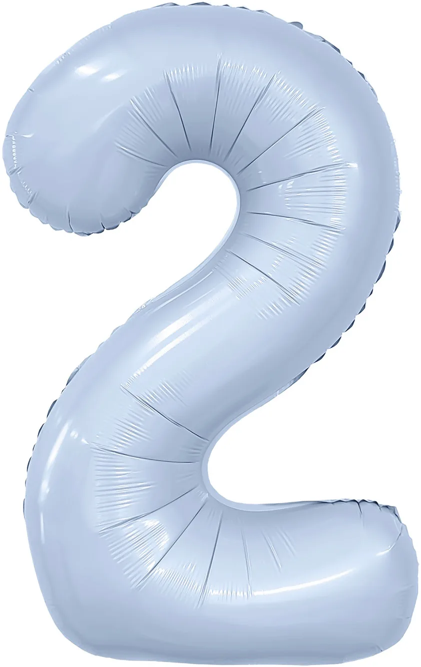 Р 40"/102см Цифра, 2 Slim, Небесный, 1 шт. в уп.(Россия)