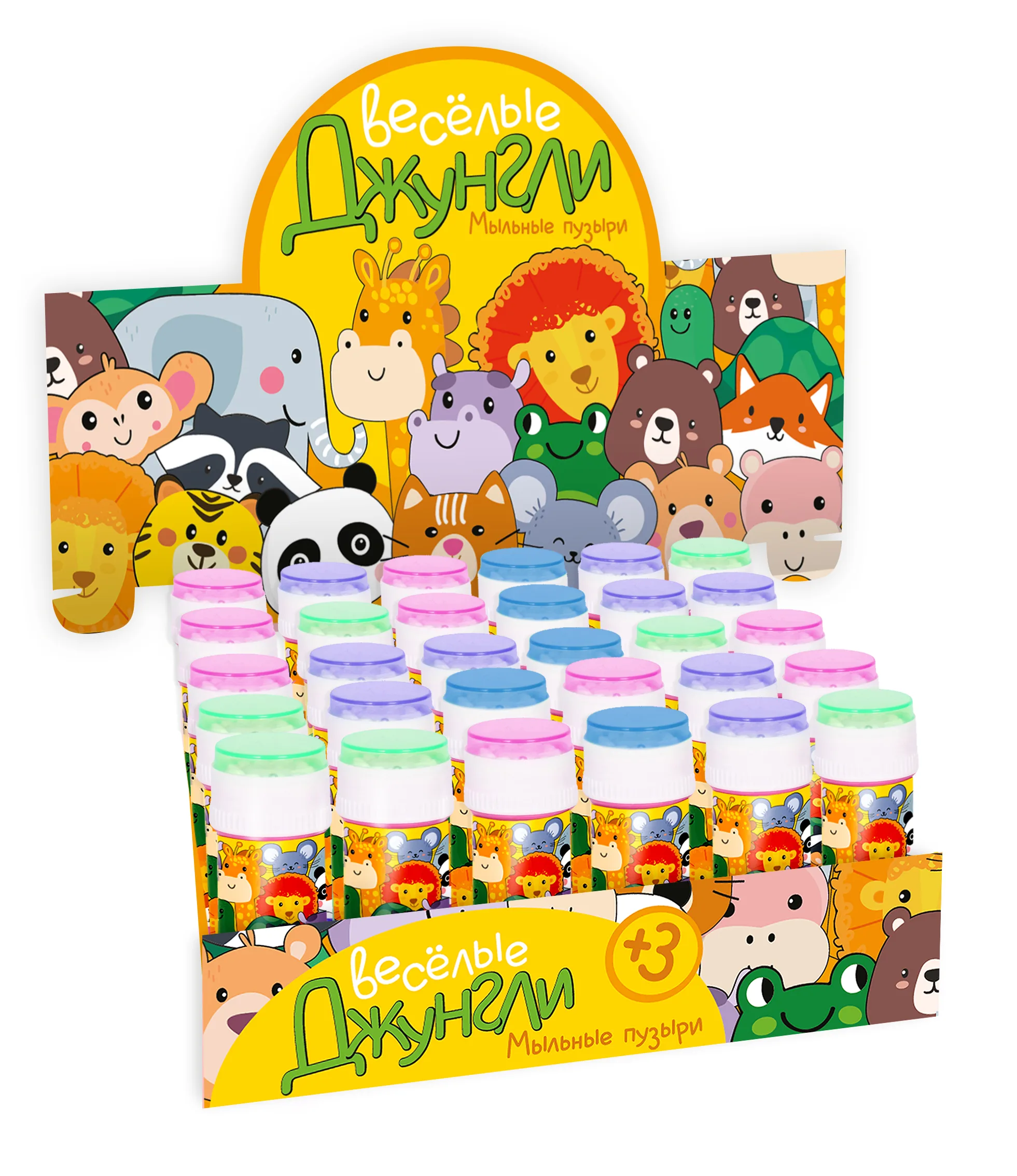 Мыльные пузыри Веселые джунгли, 60 мл, 1 шт.