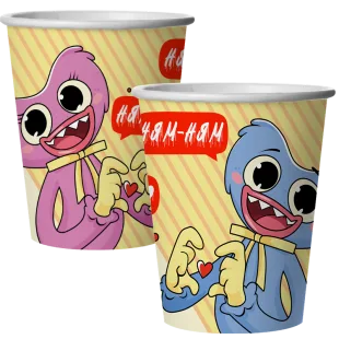 Стаканы (250 мл) Зубакисси и Зубабасси, 6 шт.