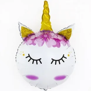 F 32"/81см Голова сказочного единорога, белый/ 1 шт./ (Китай)