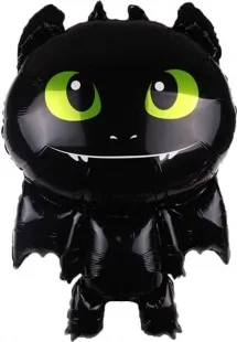 F 34"/86см Маленький дракон, черный/ 1 шт./ (Китай)