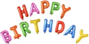 F 16"/41 см  Надпись  "Happy Birthday, ассорти, 1 шт. / Китай