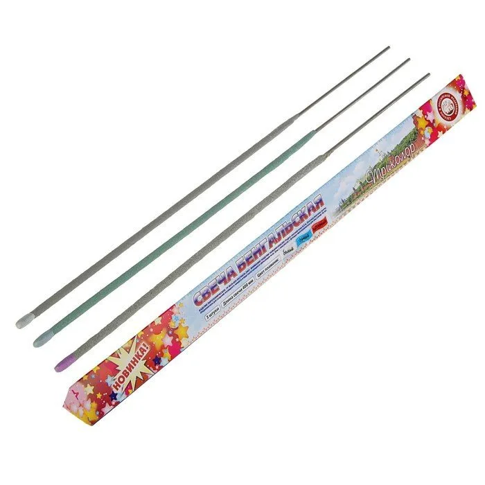 Бенгальская свеча "Триколор" 650 мм. /уп. 3шт