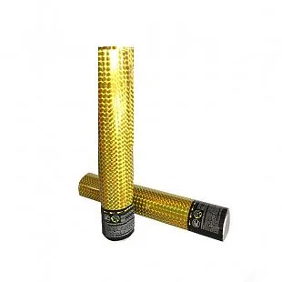 Пневмохлопушка 60 см. в пластик. тубе . Золотое конфетти