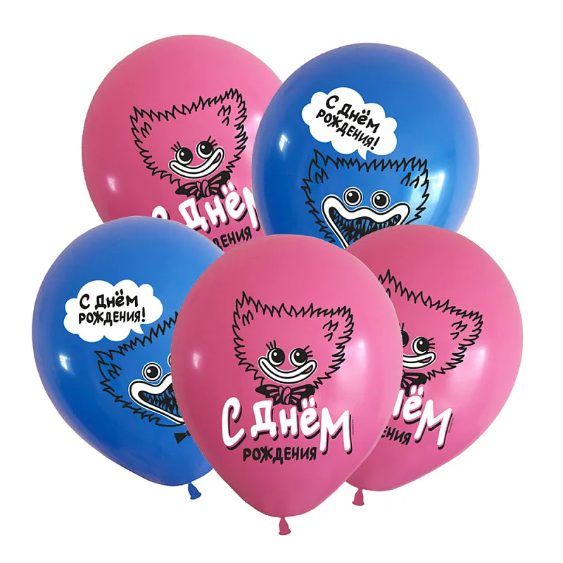 К 12"/30см СДР Монстры Зубастики, Ассорти Пастель /50 шт./(Китай)