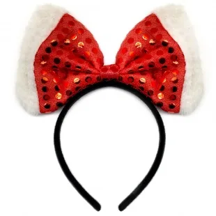 Ободок Бант, Новогодний с блестками